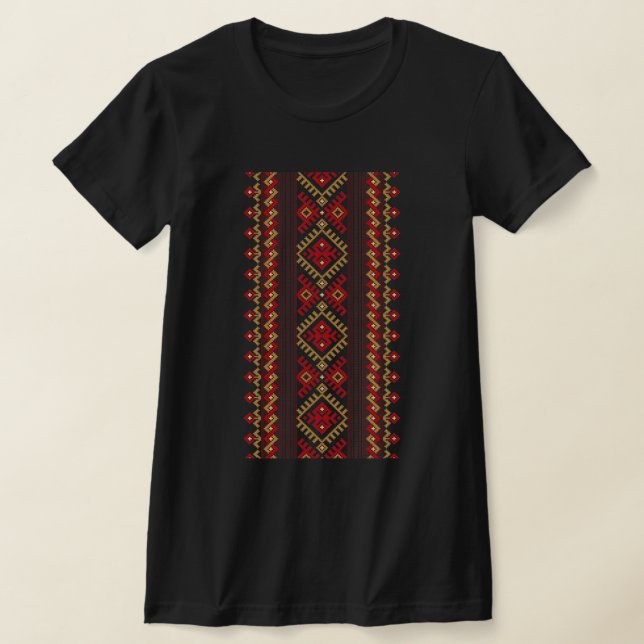 T-shirt Broderie Ukraine Vyshyvanka Imprimer Motif ethniqu (Poser)