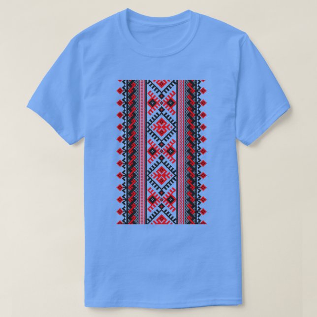 T-shirt Broderie ukrainienne Vyshyvanka (Design devant)