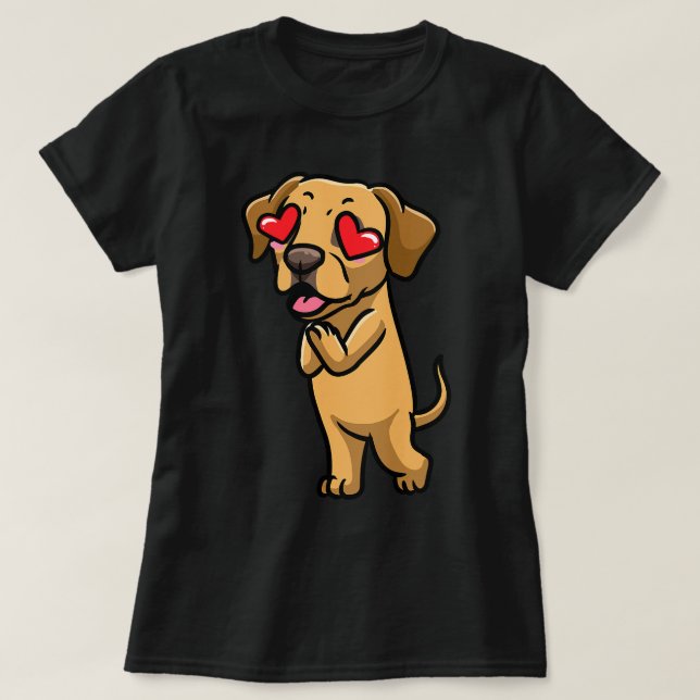 T-shirt Broholmer Chien Danois Mastiff En Amour Kawaii Emo (Design devant)