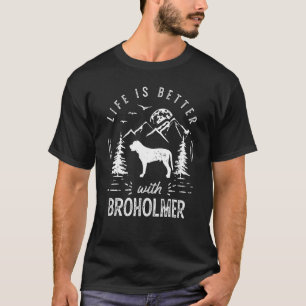T-shirt Broholmer Life Better Papa Chien