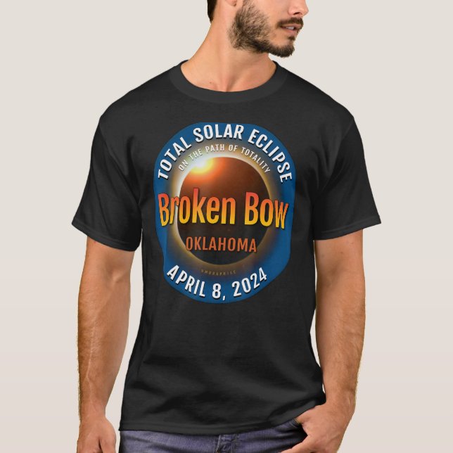 T-shirt Broken Bow Oklahoma OK Total Solar Eclipse 2024 3 (Devant)