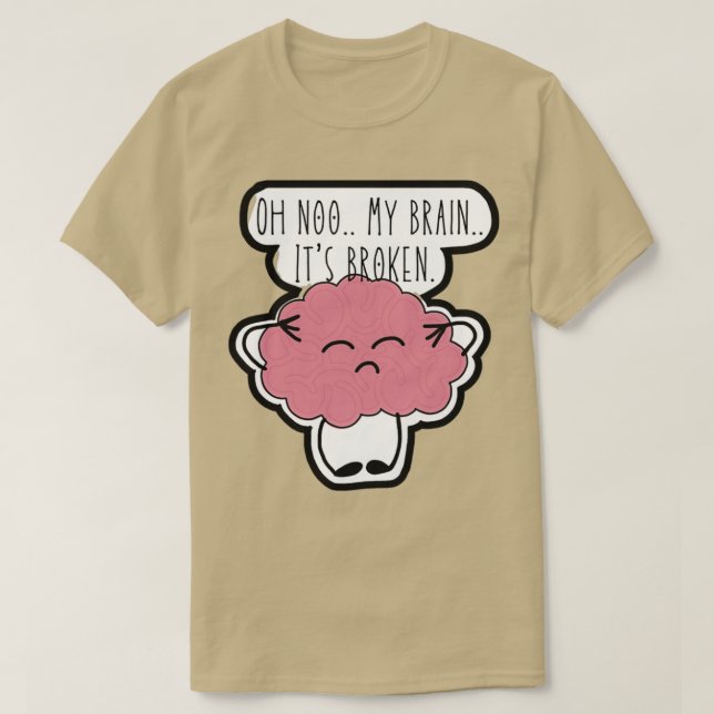 T-shirt Broken brain (Design devant)