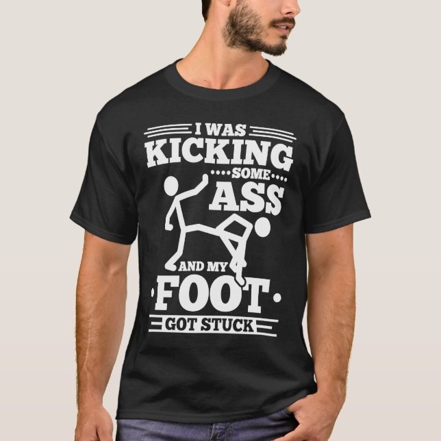 T-shirt Broken Leg Surgery Foot Got Stuck Injury Skeleton (Devant)