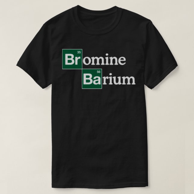 T-shirt Bromine et Barium Funny Science (Design devant)