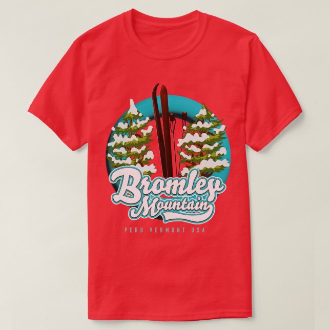 T-shirt Bromley Mountain Peru Vermont US Ski (Design devant)