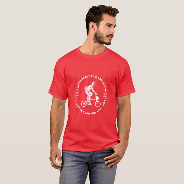 T-shirt Brompton Tshirt, Keep Calm and Ride a Brompton T-s (Devant entier)