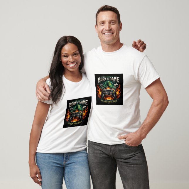 T-shirt 🎮🔥 BRON TO GAME – Boostez Votre Expérience de Je (Unisexe)