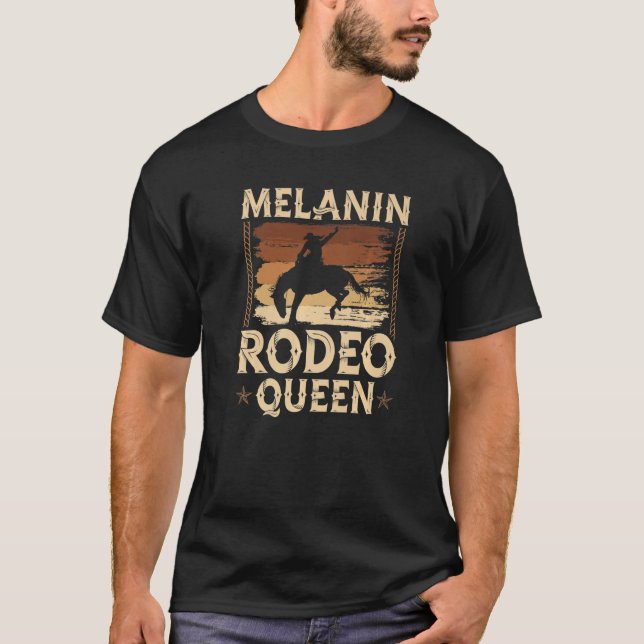 T-shirt Bronc équitation Melanin Rodeo Queen Africain Amér (Devant)