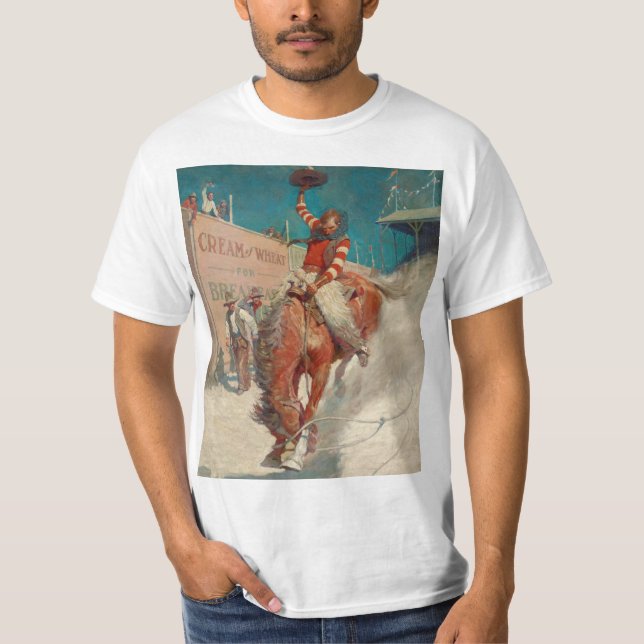 T-shirt Bronco Buster par Newell Convers Wyeth (Devant)