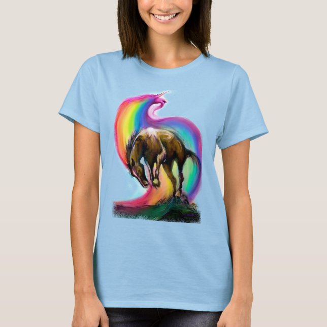 T-shirt Bronco Unicorn Rainbow (Devant)