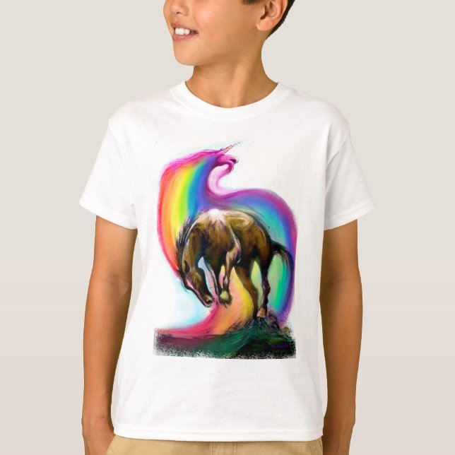 T-shirt Bronco Unicorn Rainbow (Devant)