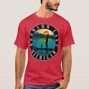 T-shirt Bronson Lake Paddleboard Michigan Sunset
