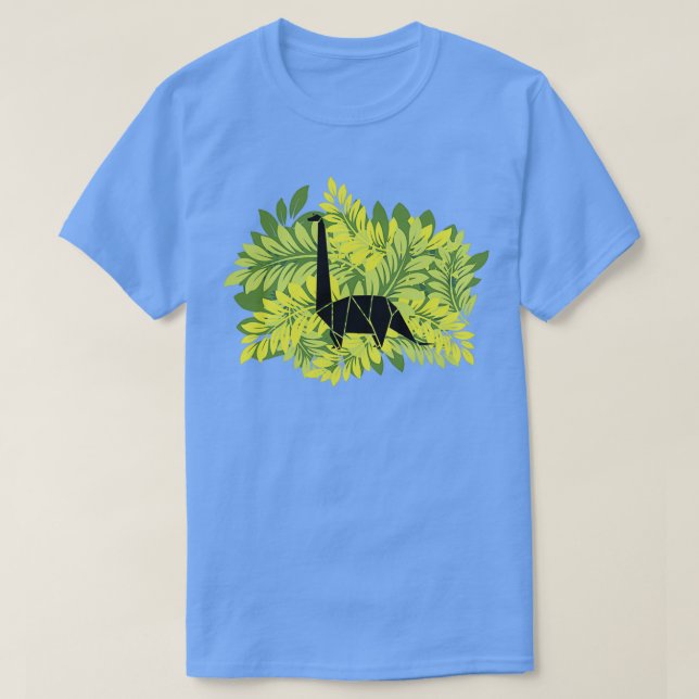 T-shirt Brontosaurus de la jungle Origami 2 (Design devant)