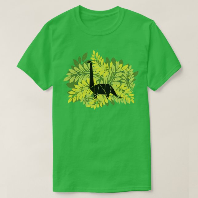 T-shirt Brontosaurus de l'Origami de la Jungle (Design devant)