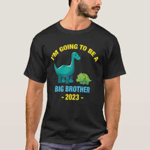 T-shirt Brontosaurus Dinosaur Je vais être un Big Brothe