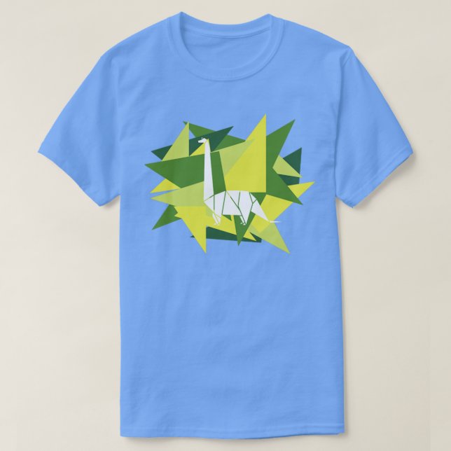 T-shirt Brontosaurus d'Origami de papier1 (Design devant)