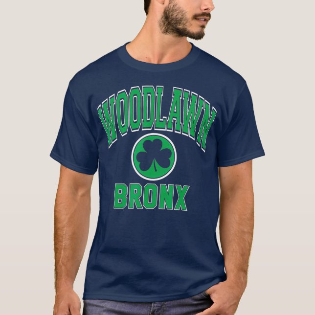T-shirt Bronx de pelouse NY Varsity Style Shamrock Vert (Devant)