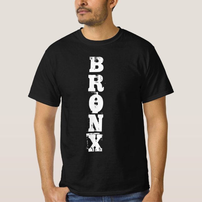 T-shirt Bronx Retro Classic Nyc New York City Valeur noire (Devant)