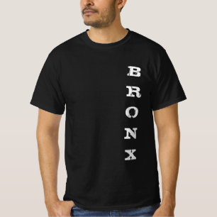 T-shirt Bronx Texte Classique Nyc New York City Valeur Noi