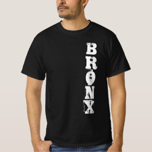 T-shirt Bronx Texte Rétro Classique Nyc New York Ville Noi