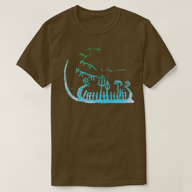 T-shirt Bronze Age sculptures de roches scandinaves (Design devant)