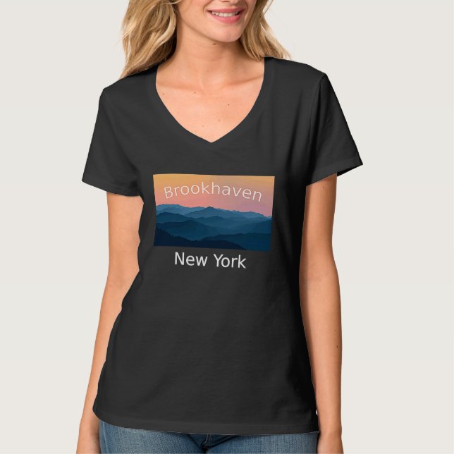 T-shirt Brookhaven New York Mountain sunset hometown (Devant)