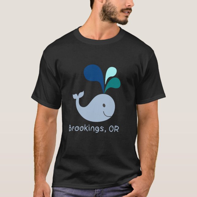 T-shirt Brookings Oregon Cute Whale Lover Cartoon (Devant)