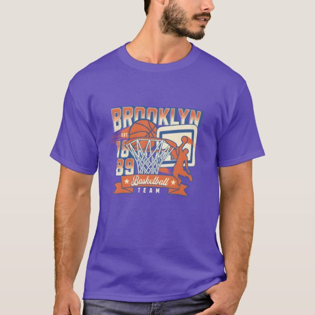 T-shirt Brooklyn Basketballeam Athletic Sports (Devant)