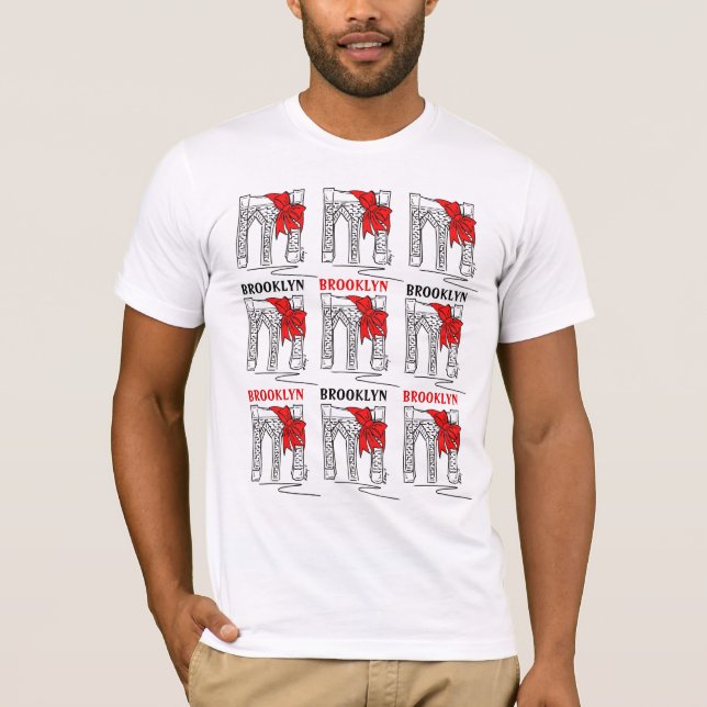 T-shirt Brooklyn Bridge Bow NYC New York City Bklyn Tee (Devant)