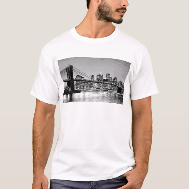 T-shirt Brooklyn Bridge New York City (Devant)