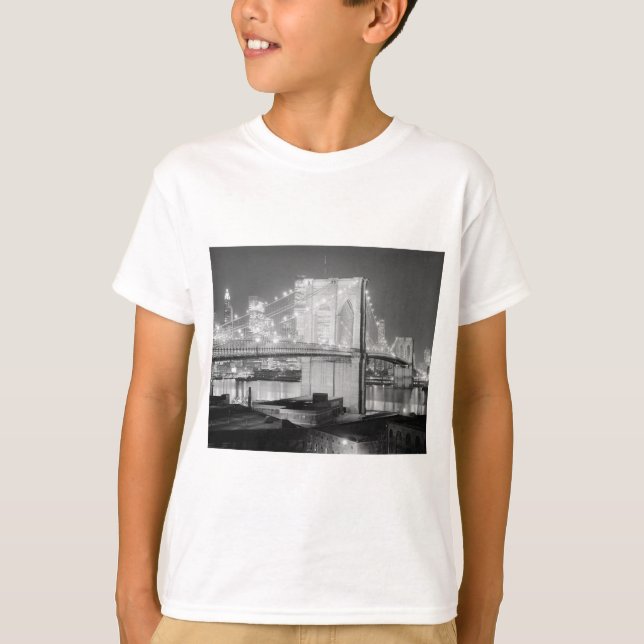 T-shirt Brooklyn Bridge New York USA (Devant)