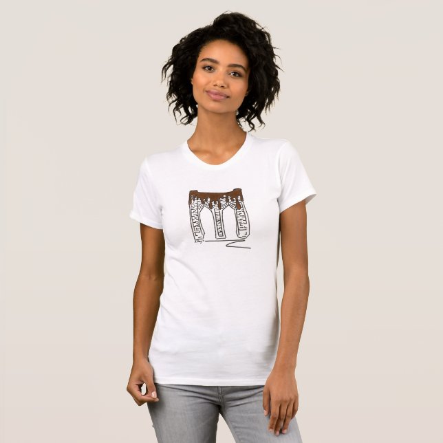 T-shirt Brooklyn Bridge NYC Valentine's Day New York (Devant entier)