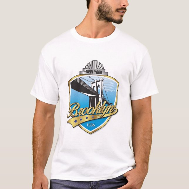 T-shirt Brooklyn Design Gold (Devant)