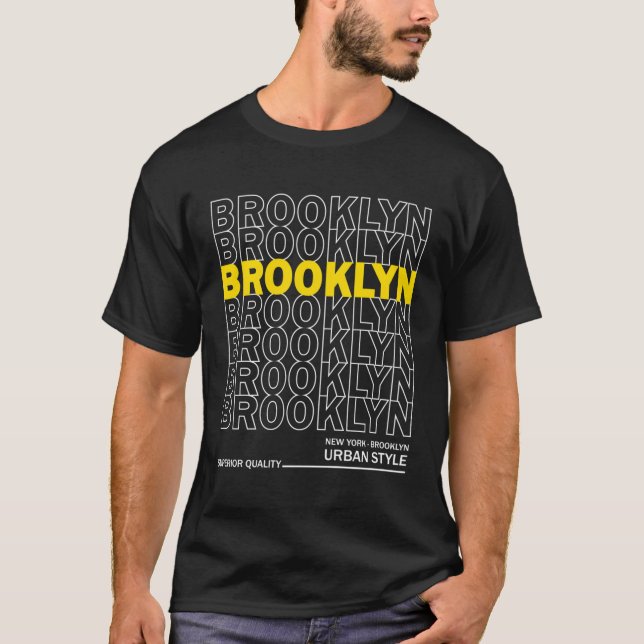 T-shirt Brooklyn New York Style urbain (Devant)