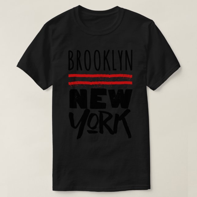T-shirt Brooklyn Retro Typographie Design 1 (Design devant)