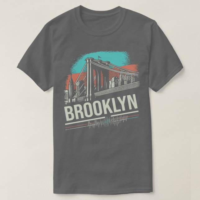 T-shirt Brooklyn Vintage Design (Design devant)