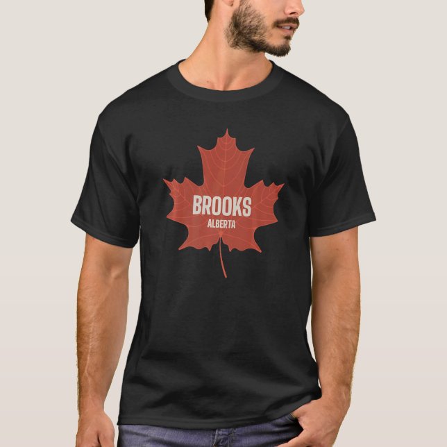 T-shirt Brooks Alberta Canada Patrimoine canadien Feuille  (Devant)