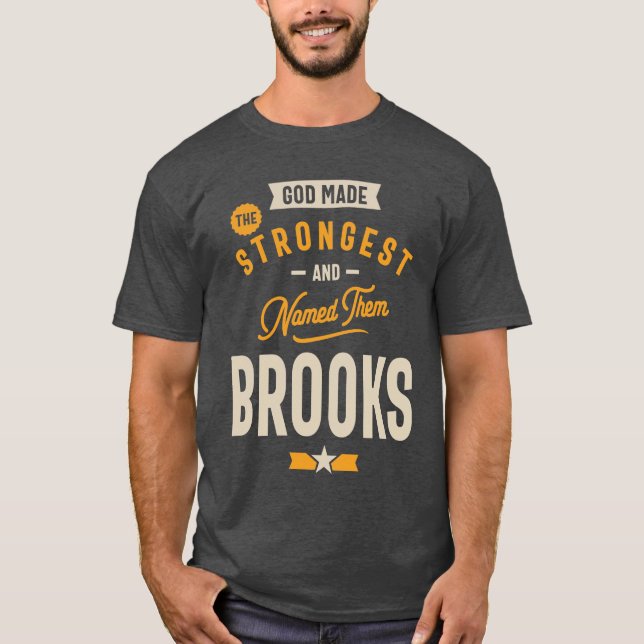 T-shirt Brooks Nom personnalisé Anniversaire Cadeau (Devant)