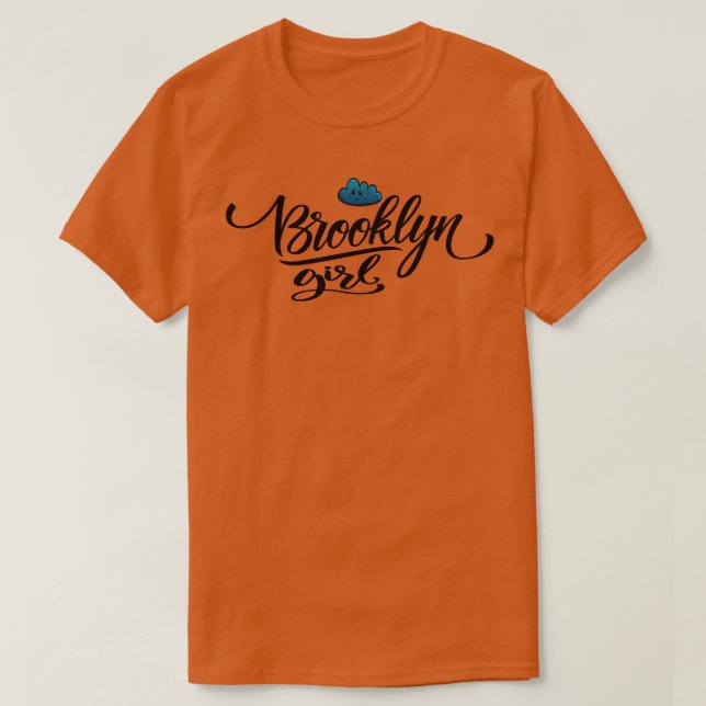 T-shirt Brookyln Girl Cute Cloud (Design devant)