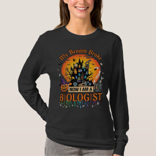 T-shirt Broom Broke Biologiste Halloween Château Hanté Cit