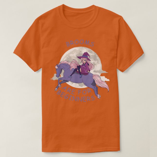 T-shirt Brooms Are For Beginners Anime Witch 341  (Design devant)