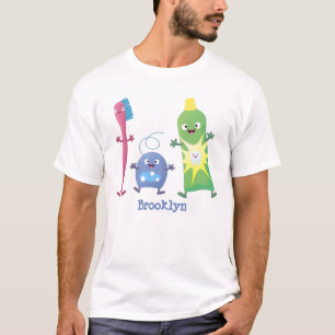 T-shirt Brosse à dents mignonne dentifrice dentaire soie d