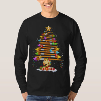 T-shirt Brosse à peinture Noël Arbre Décor Noël pour l'art