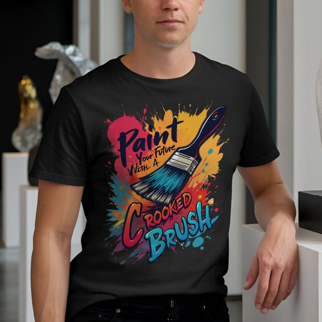 T-shirt Brosse à peinture rapide avec typographie inspiran (Créateur téléchargé)