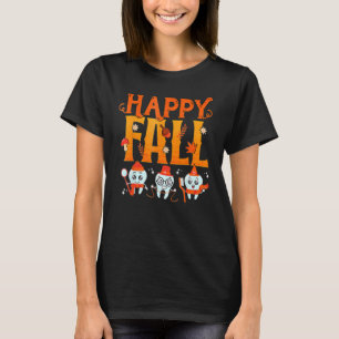 T-shirt Brosse Heureuse Automne Pour Tous Équipe Dentiste