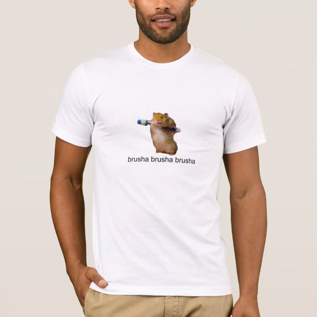 T-shirt brosse mignonne de hamster de bébé vos dents - (Devant)