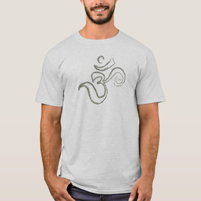 T-shirt brossé Om (Devant)