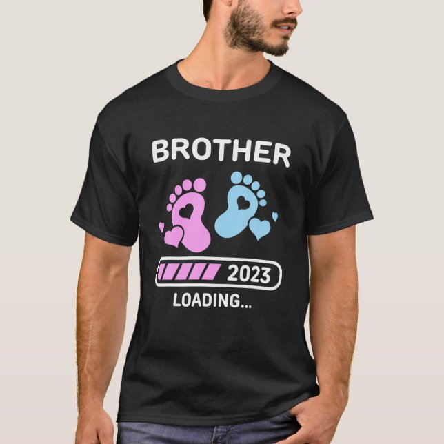 T-shirt Brother 2023 Chargement Faire-part de grossesse No (Devant)