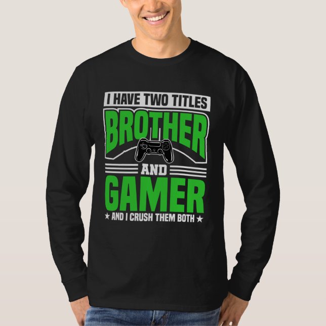 T-shirt Brother and gamers for video players (Devant)