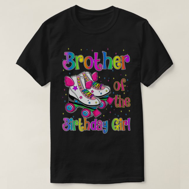 T-shirt Brother Anniversaire Rolling Patinage Famille Anni (Design devant)